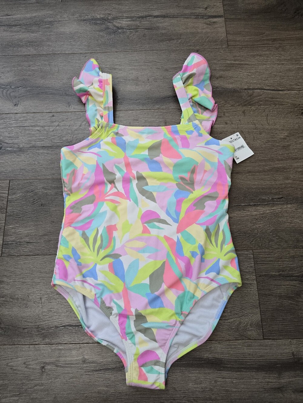 Raisins Girls' One-Piece Swimsuit Pastel Tropical Girls Size 16